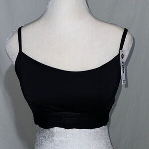 NWT medium black Victoria's Secret PINK light support sports bra